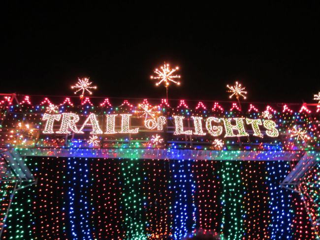 trail of lights sign